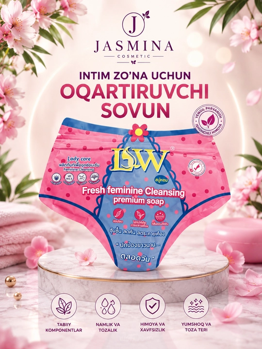 Мыло для интимной гигиены для женщин, в форме сердца 