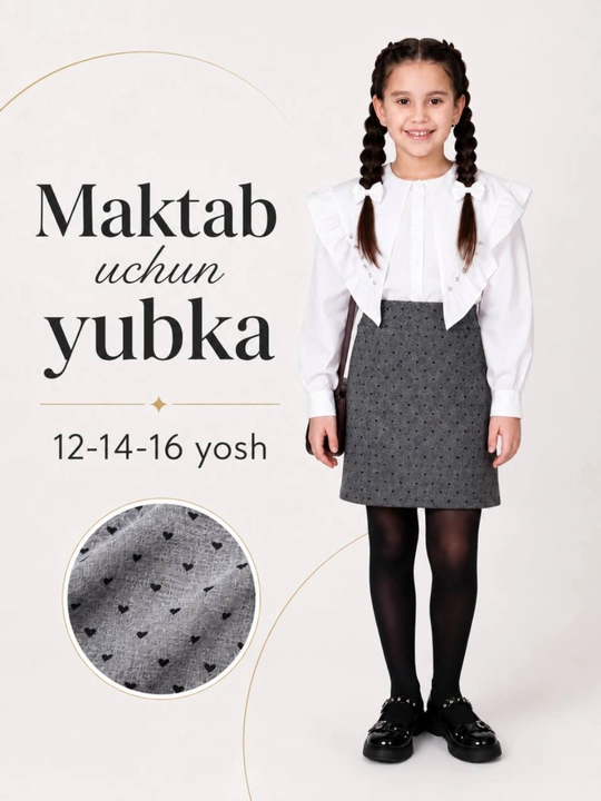 Ayollar va qizlar yubkasi,yupka, maktab uchun - 