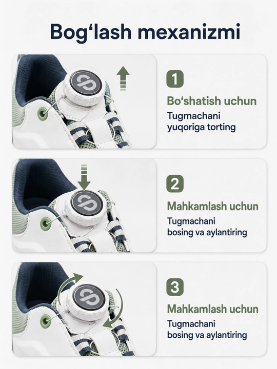 Krossovka erkaklar uchun FASHION, diskli tez mahkamlanadigan, oq-ko‘k va oq-yashil, 39–45