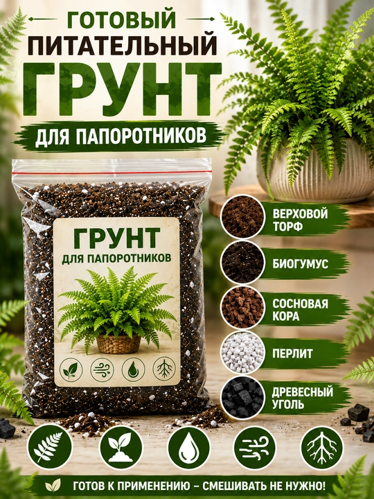 Paporotnik uchun tuproq - 
