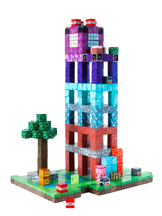 Minecraft magnitli konstruktor lego, 100 dan 500 donagacha Minecraft magnit blok to'plami