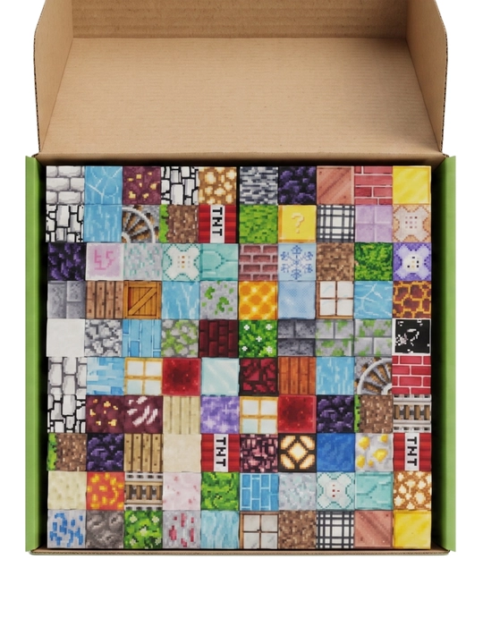Minecraft magnitli konstruktor lego, 100 dan 500 donagacha Minecraft magnit blok to'plami