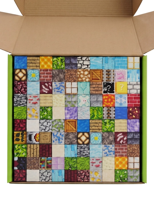 Minecraft magnitli konstruktor lego, 100 dan 500 donagacha Minecraft magnit blok to'plami