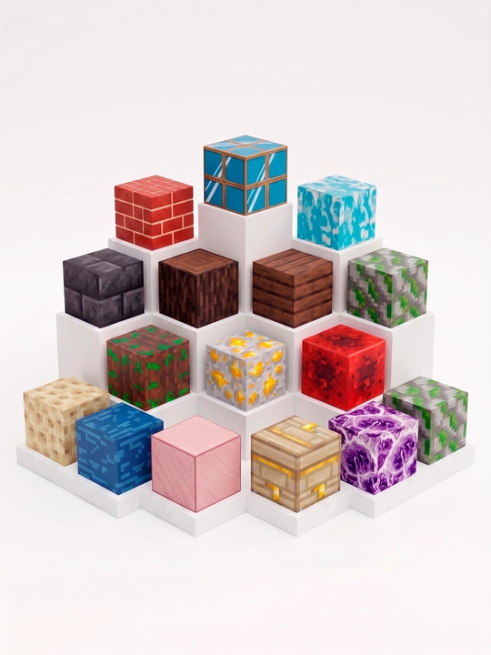 Minecraft magnitli konstruktor lego, 100 dan 500 donagacha Minecraft magnit blok to'plami