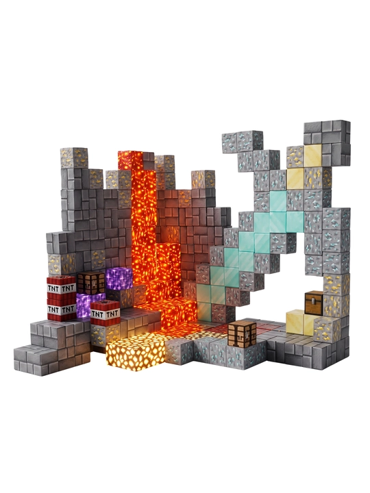 Minecraft magnitli konstruktor lego, 100 dan 500 donagacha Minecraft magnit blok to'plami