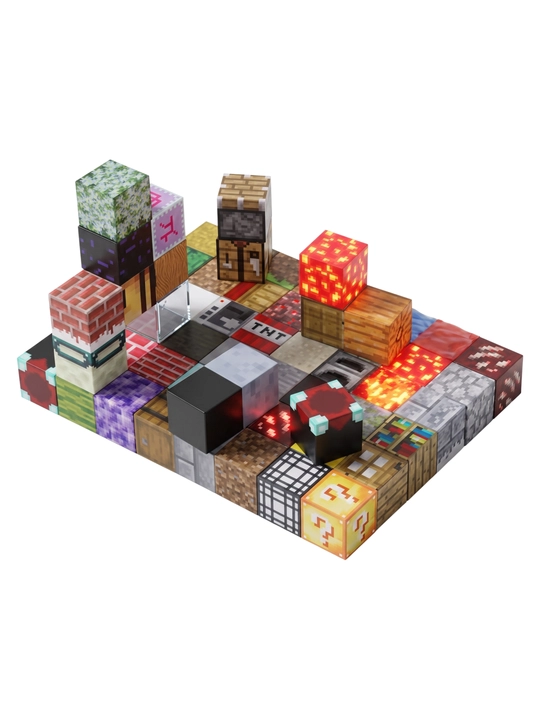 Minecraft magnitli konstruktor lego, 100 dan 500 donagacha Minecraft magnit blok to'plami