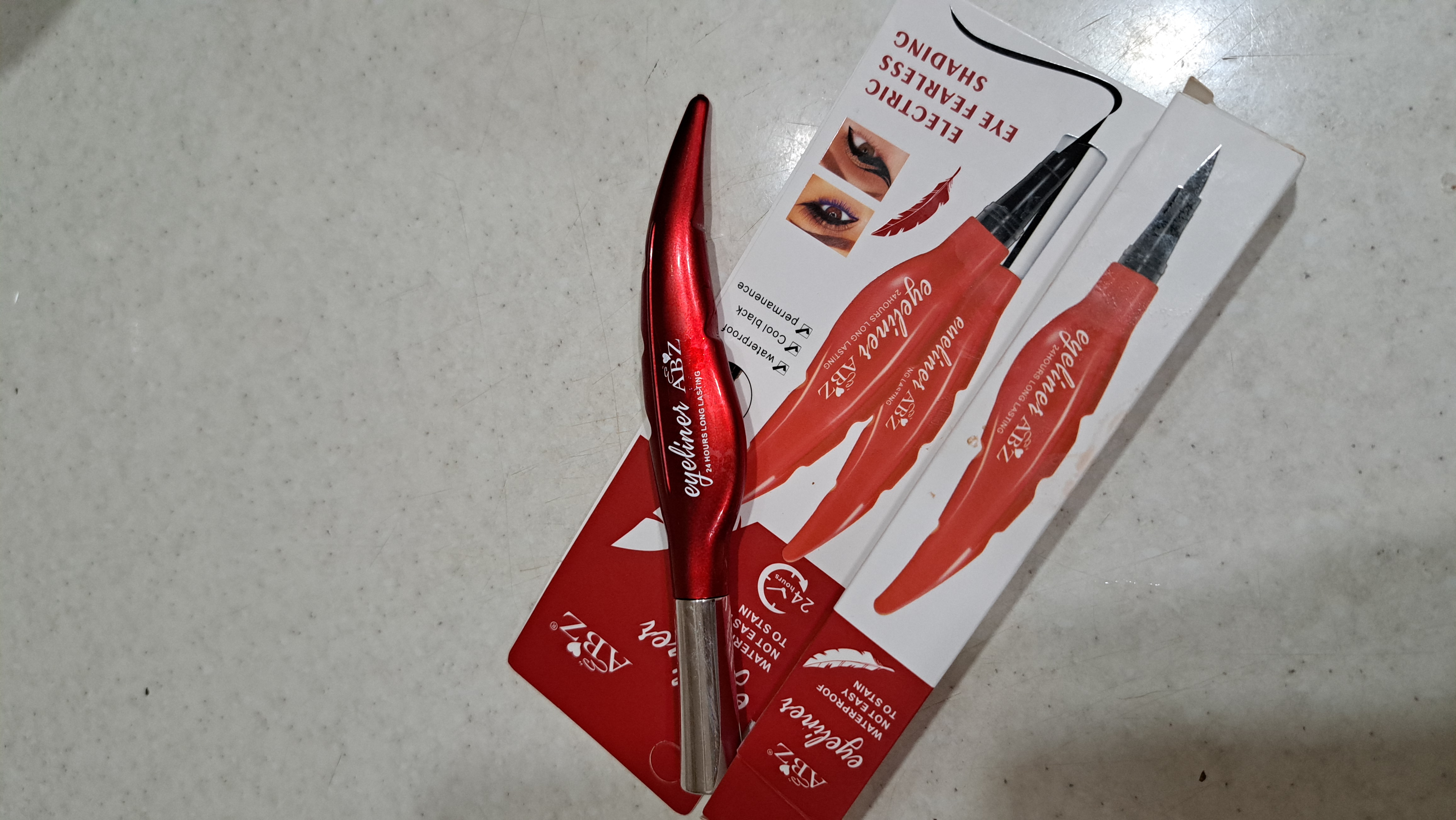 Профессиональная подводка-фломастер Eyeliner ABZ, для глаз, водостойкая, черная