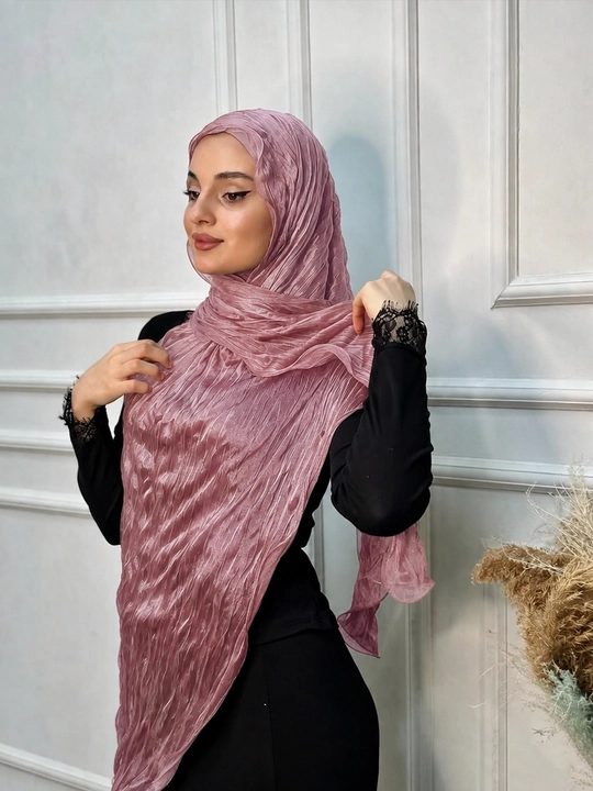 Ayollar va qizlar uchun Organza sharf,kudrayashka, ro'mol va hijoblar, 175 x 75 sm - 
