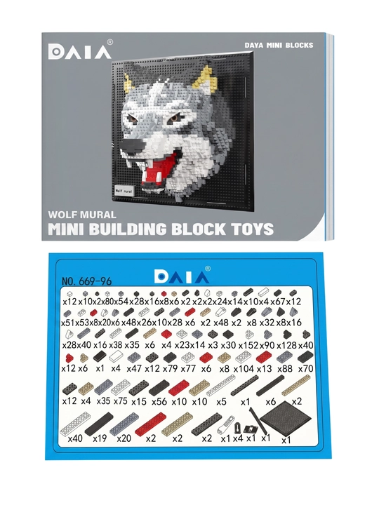 Devorga 3D rasm chizish, Lego konstruktor devor bezaklari, hayvon panno