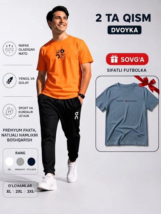 Erkaklar kiyimi, erkaklar uchun sport kostyumi - 