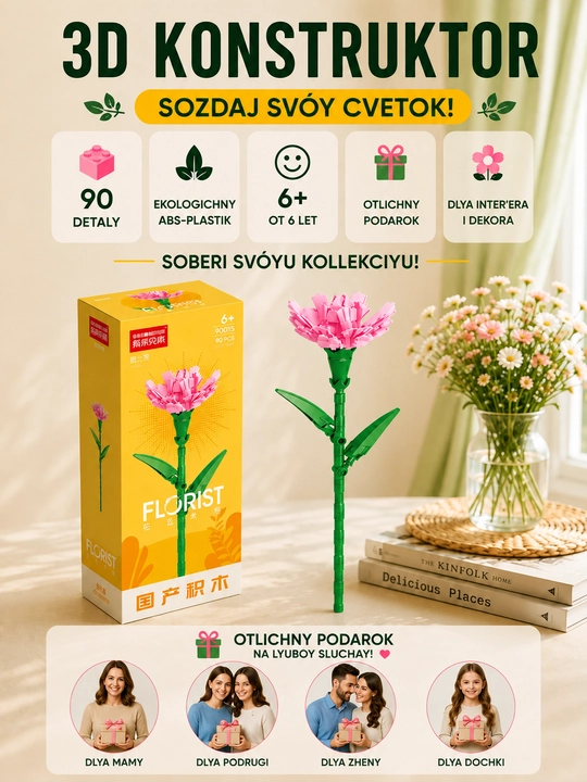 Konstruktor, Florist seriyasi. Gullar kolleksiyasi - 
