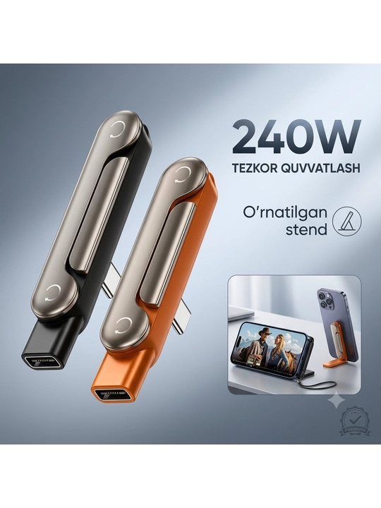 Geymerlar uchun Universal Type-C Adapter va Telefon Podstavkasi - 