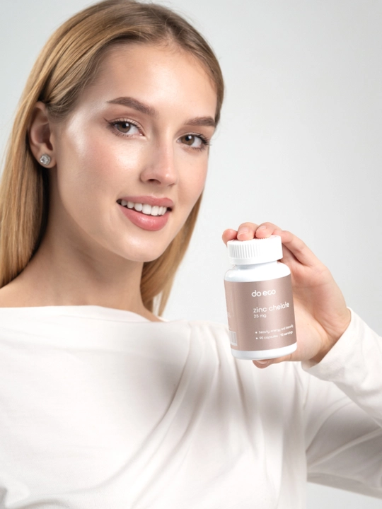 DO ECO Sink chelate 25 mg, 90 kapsula, immunitet, soch, teri va tirnoqlar uchun