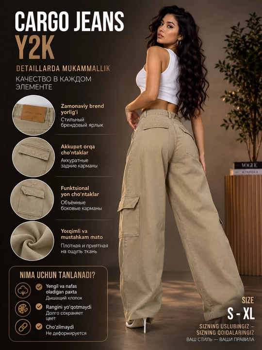 Ayollar baggy jinsi, Y2K, keng jinsi, klassik, koreys uslubi, baland bel
