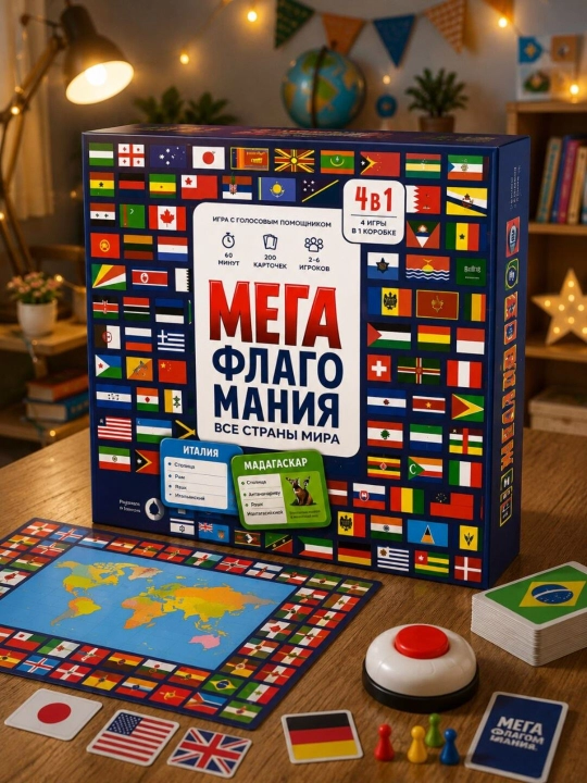 Настольная игра, Мега Флагомания – Все страны мира
