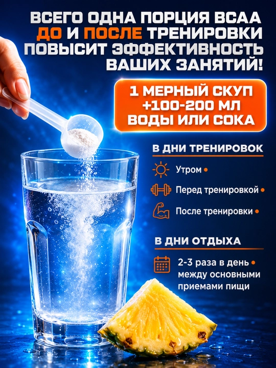 BCAA SoulWay, sport oziq-ovqati, aminokislotalari, mushak massasini o'stirish uchun