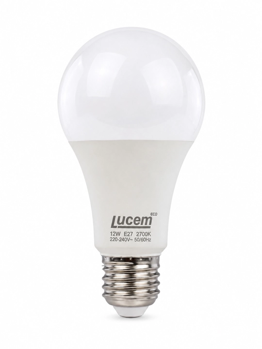 Svetodiodnaya LED lampochka Lucem ECO E27 (7W, 10W, 12W) tejamkor va yorqin yoritgich - 
