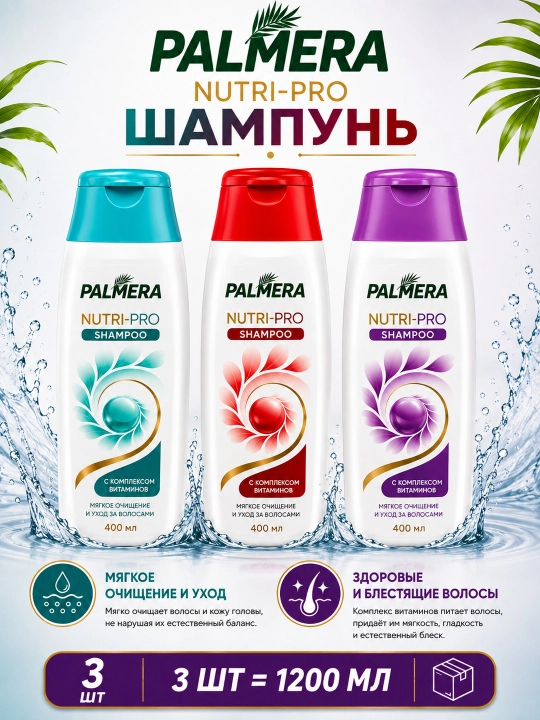 Sochni kundalik parvarishlash uchun shampun, 400 ml - 
