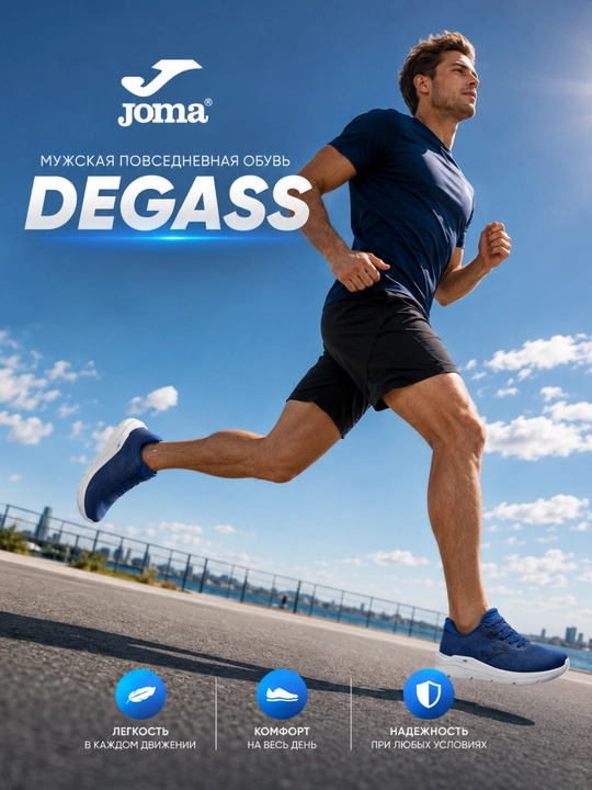 Joma Degass 2603 erkaklar krossovkasi, kundalik, ko‘k rang