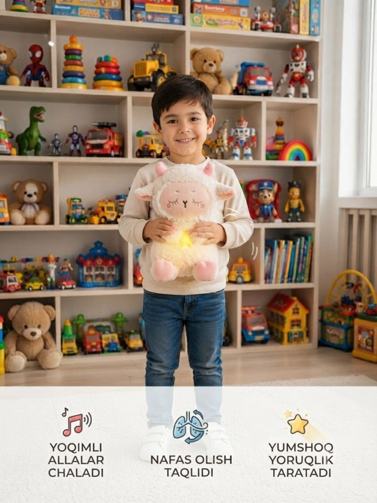 Мягкая игрушка овечка музыкальная игрушка с подсветкой