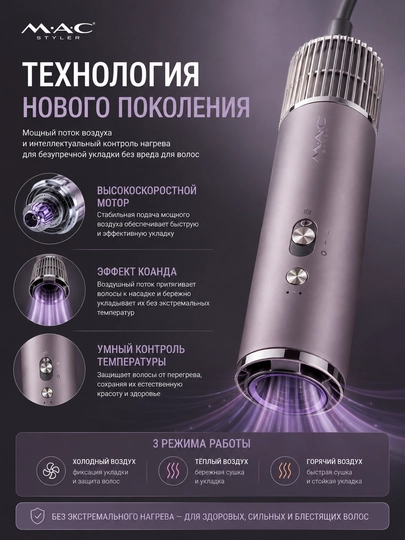 MAC Styler 5 in 1 mc6788 стайлер для волос, выпрямление
