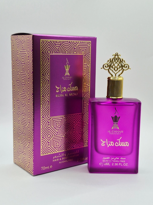 Al-Danah Musk Al Mizaj 70 ml — soch va tana uchun alkogolsiz mushkli parfyum - 