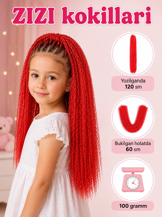 Канекалон для волос двухцветный, афрокудри bali curls и zizi - 