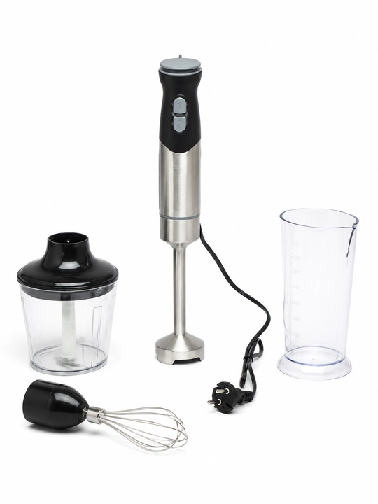 3 tasi 1 da Qo‘l Blenderi, 700 W, Chopper va Venchik bilan, 800 ml, Bemonde BM-HB1007