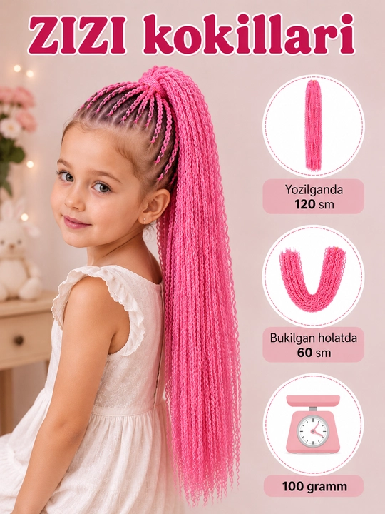 Канекалон для волос двухцветный, афрокудри bali curls и zizi - 