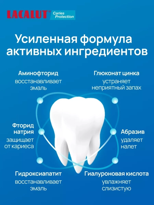 Lacalut Anti-Caries. Caries Protection ftorli tish pastasi, kariyesdan himoya, 75 ml