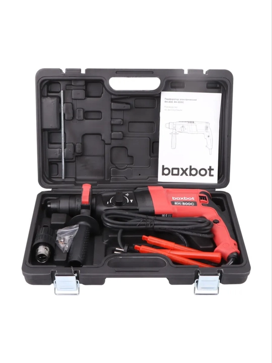 Boxbot perforatori, 800 Vt, 2,8 J, keys, SDS+ tez yechiladigan patroni va kavisli patroni