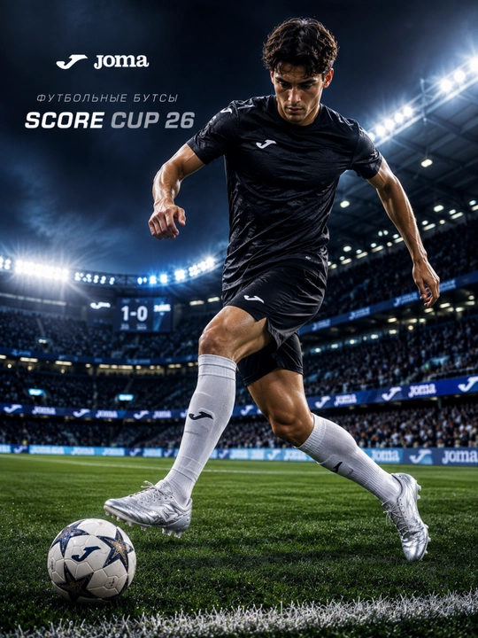 Kumush rangli "Joma Score Cup 26" futbol butsilari
