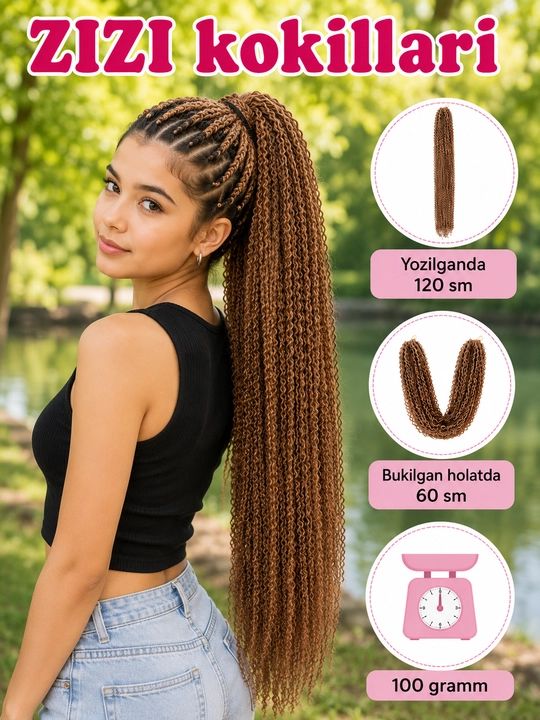 Канекалон для волос двухцветный, афрокудри bali curls и zizi