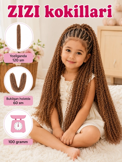 Канекалон для волос двухцветный, афрокудри bali curls и zizi - 