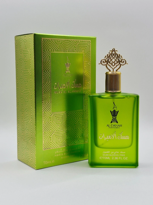 Al-Danah Musk Al Amirat soch va tana uchun alkogolsiz mushk atiri, 70 ml - 