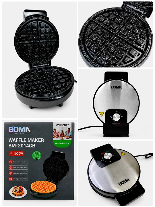 Vafelnitsa+sendvichnitsa+gril, 800-1400Vt, 2 tomon qizish, yopishmaydigan vafli pishirgich