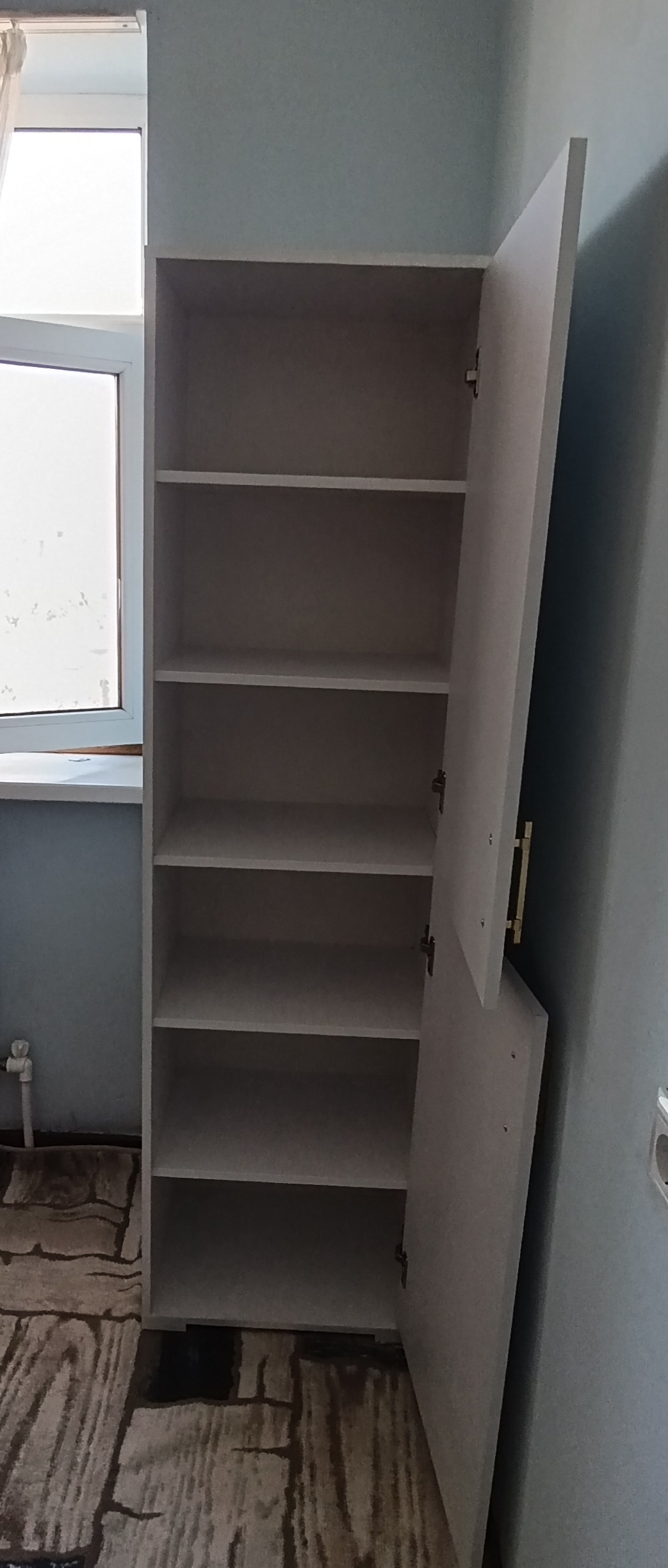 Universal shkaf-penal WAF tortma va tokchalar bilan, to'liq yig'ilgan, 170x50x35 sm