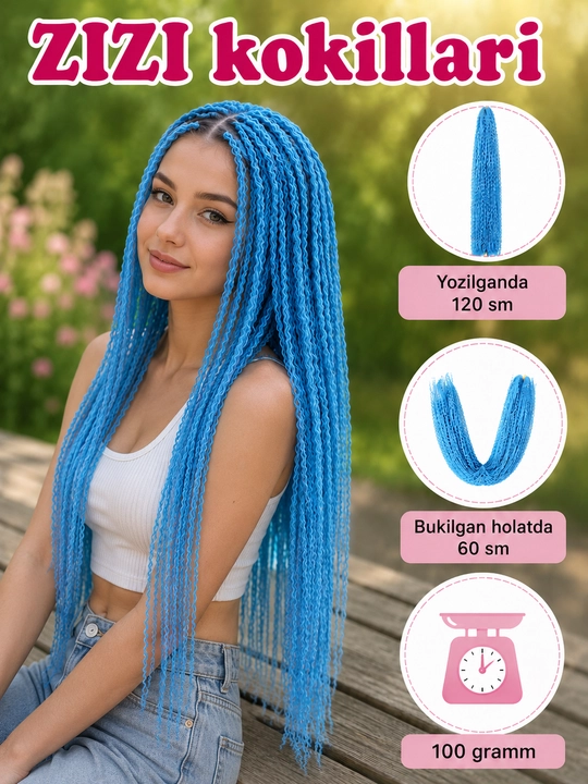 Канекалон для волос двухцветный, афрокудри bali curls и zizi