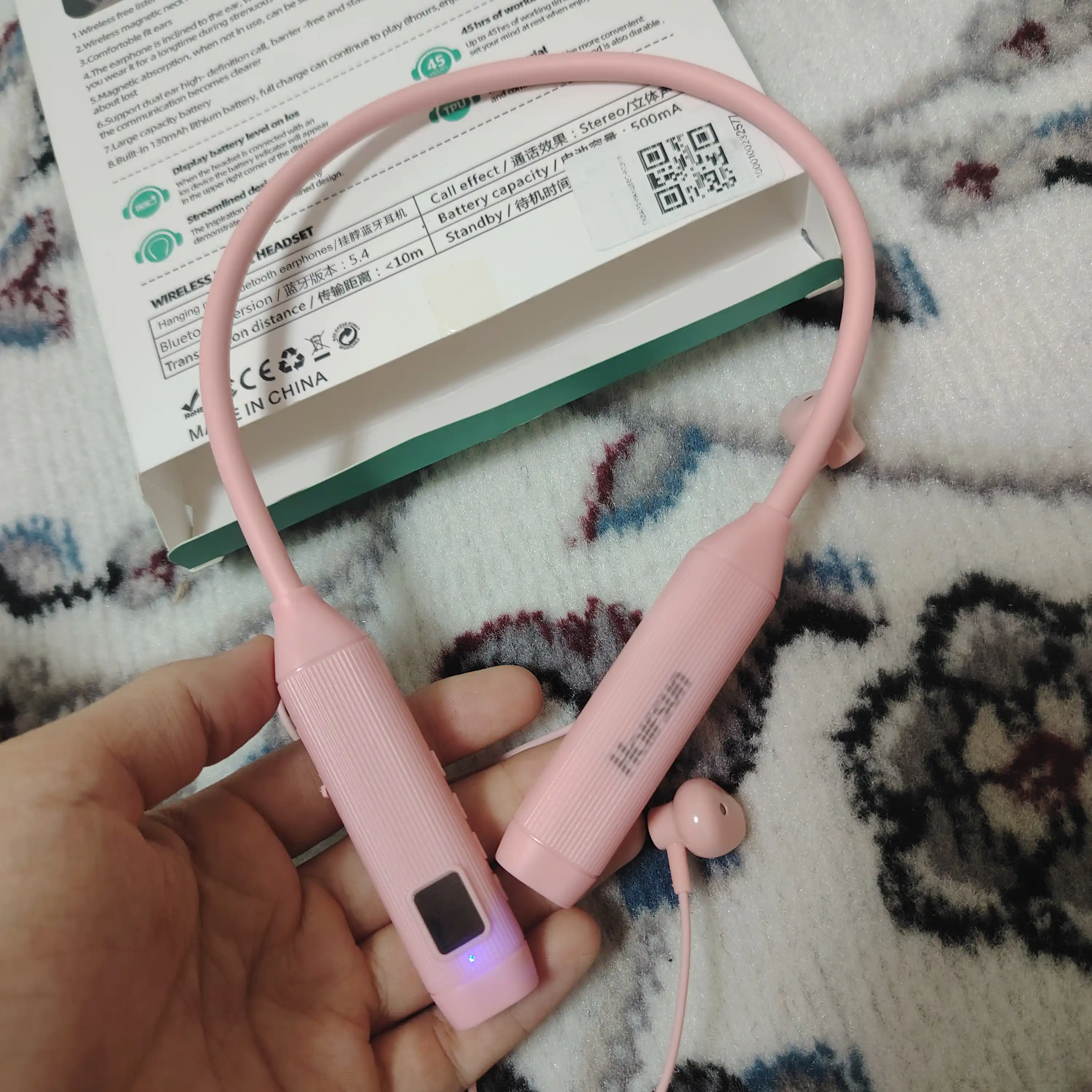 Simsiz quloqchinlar, Bluetooth garnitura, yugurish sporti uchun sport bo‘yin quloqchinlari