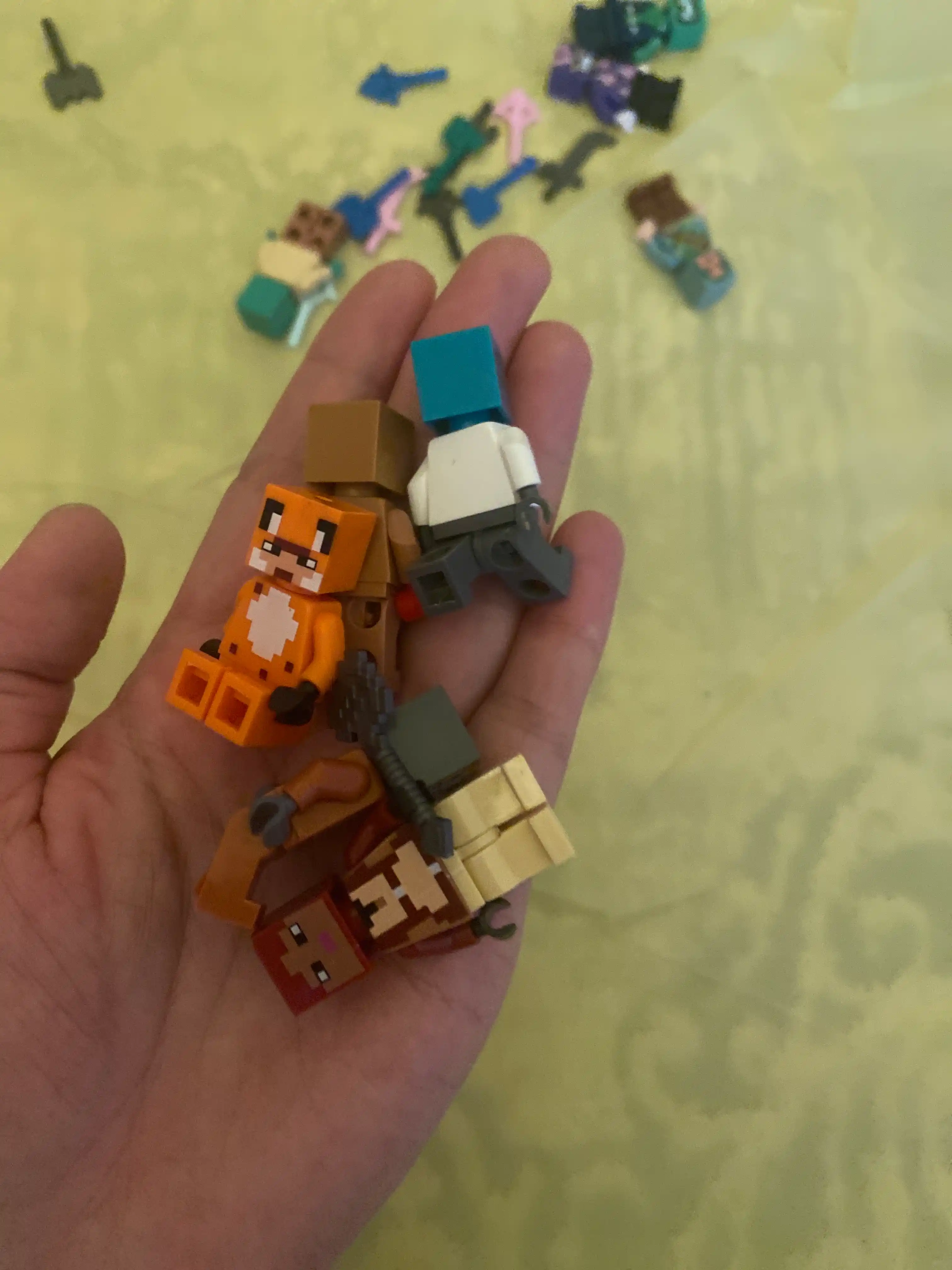 Minecraft figuralar to'plami 16 dona Maynkraft o'yinchoq lego mos aksesuar nabor