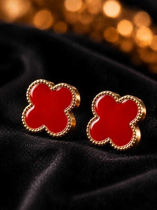 Серьги для девочек, Van Cleef, набор 8 пар, разноцветные серьги