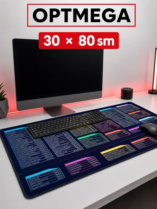 Большой коврик 100x50x3 мм, игровой и офисный коврик для клавиатуры и мыши