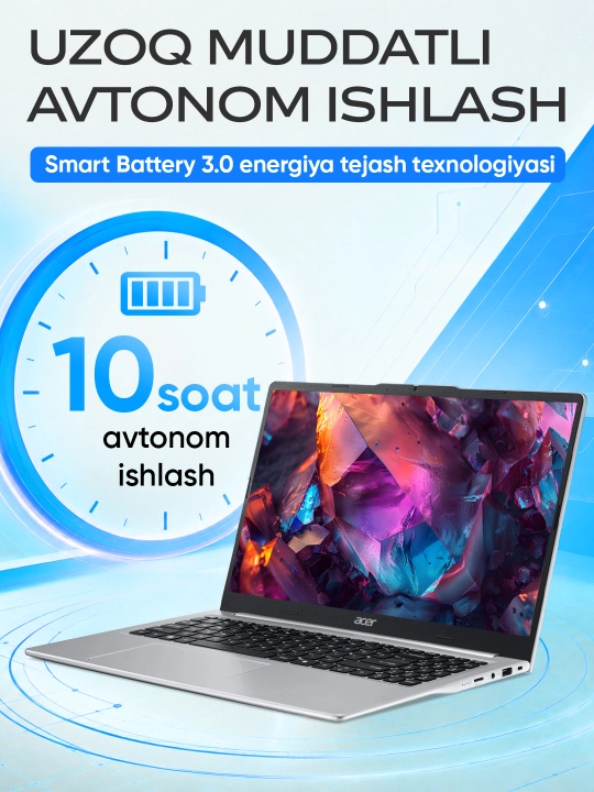 НОУТБУК ACER ASPIRE GO 15 DDR5 8 GB I3-N355  128GB SSD 15,6 FHD IPS