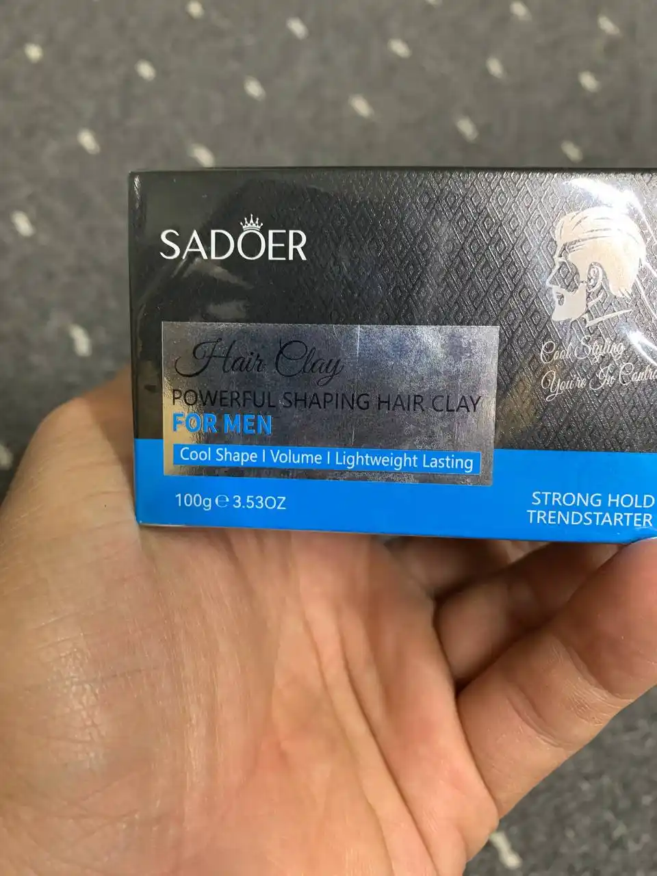 Глина для укладки волос мужская SADOER фиксация и объем матовый эффект стайлинг для волос