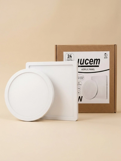Lucem Acrylic Panel 24W LED panel chiroq, 6500K, oq rang, IP20 - 