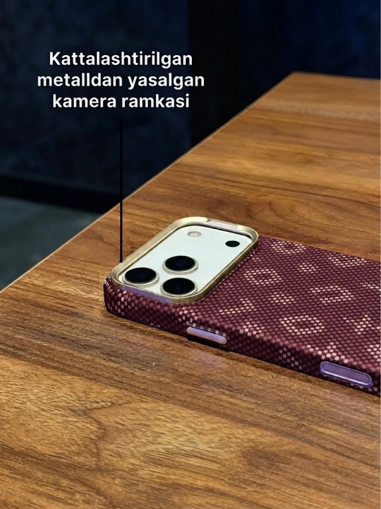 Chexol IPhone 16 Pro Max, iPhone 17 Pro, iPhone 17 Pro Max uchun g‘ilof