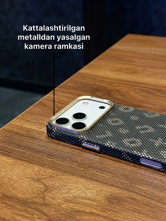 Chexol IPhone 16 Pro Max, iPhone 17 Pro, iPhone 17 Pro Max uchun g‘ilof