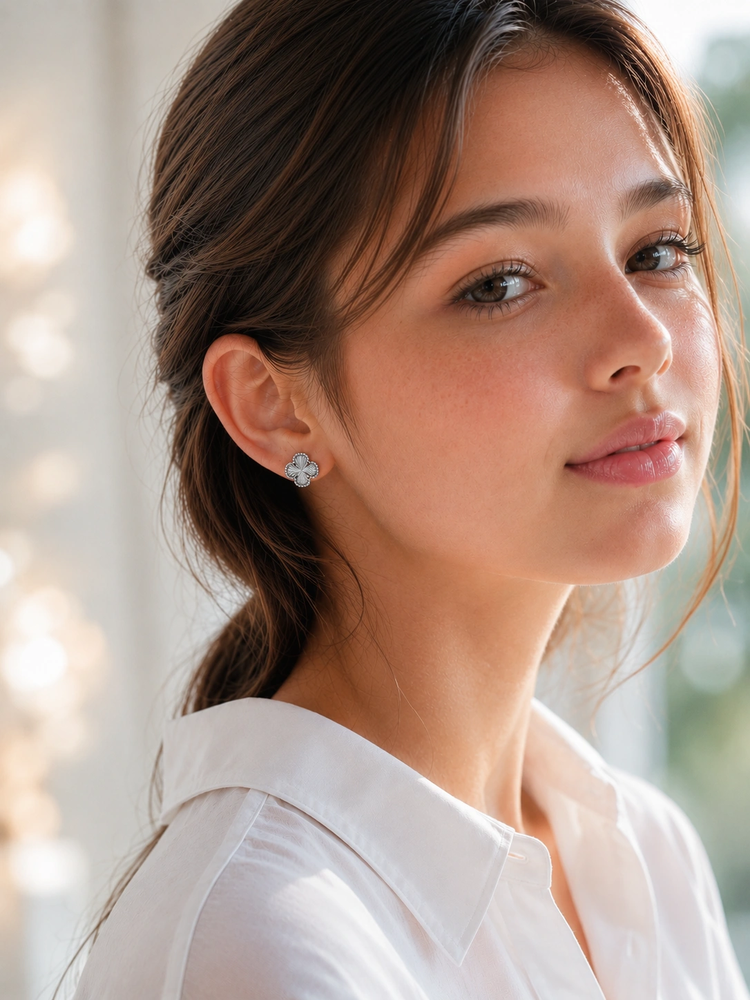 Серьги для девочек, Van Cleef, подростковые, модные