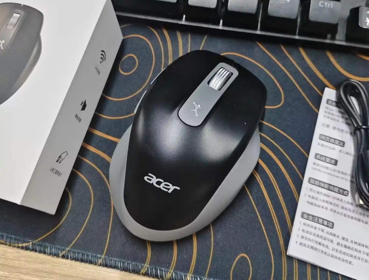 Acer OMR232 simsiz, ovozsiz sichqoncha, Bluetooth + 2.4G, ergonomik