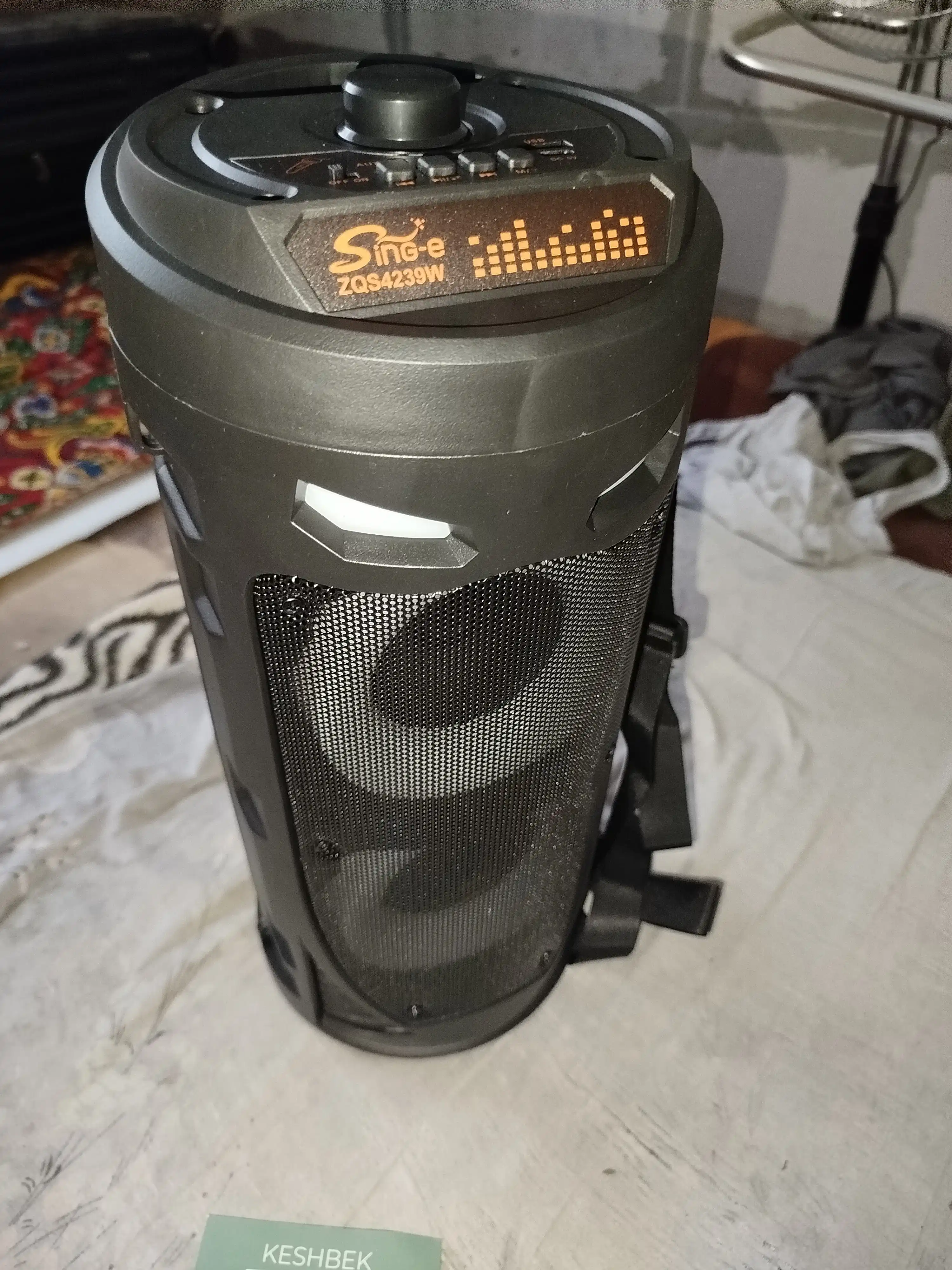 Portativ karaoke dinamik, simsiz Bluetooth, ushlagichli, stend bilan yurish uchun